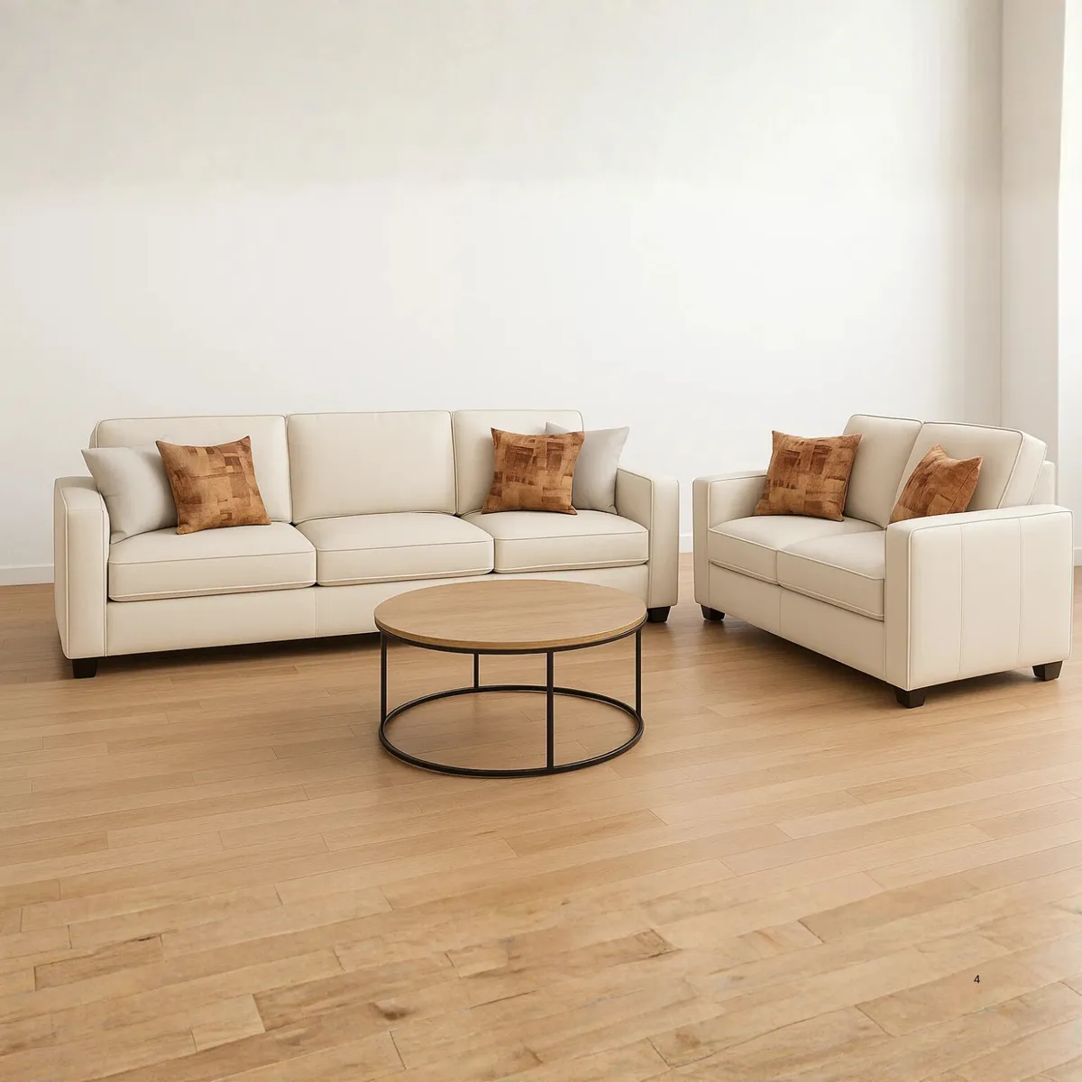 GENERICO - Juego de Sala Peña 3-2 Puestos Moderno Elegante Moderno Tela antifluidos Beige Beige