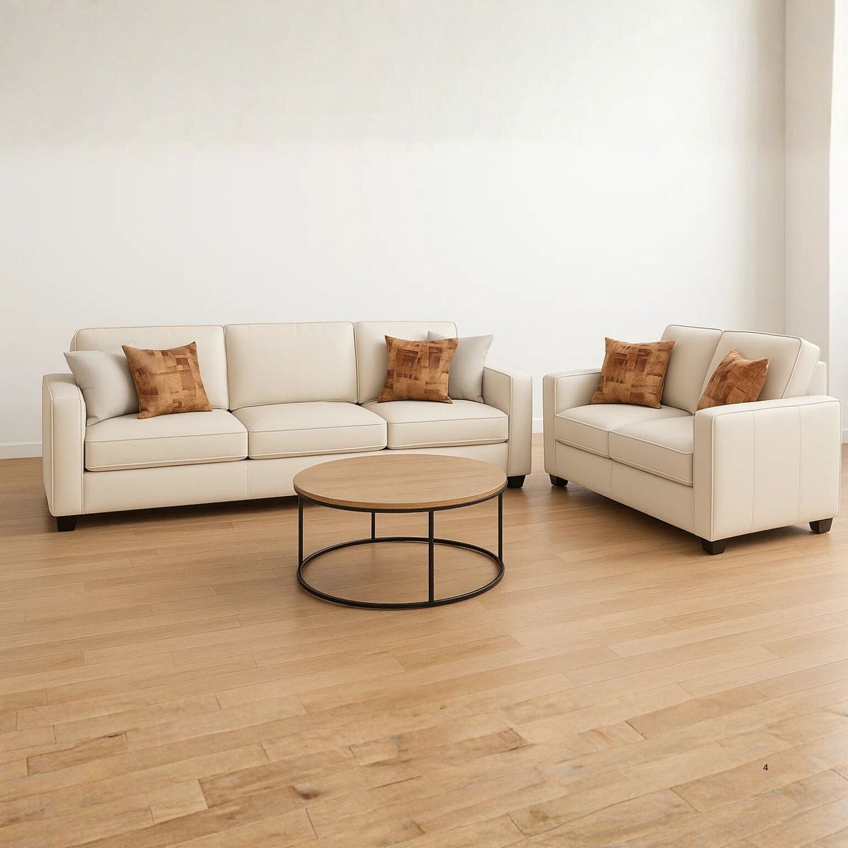 GENERICO - Juego de Sala Peña 3-2 Puestos Moderno Elegante Moderno Tela antifluidos Beige Beige