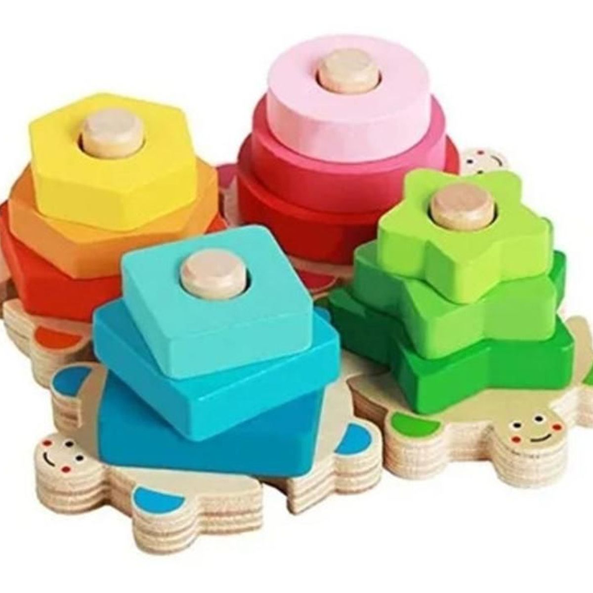 GENERICO - Juguete Para Niños De Encajar Con Formas Y Colores De Madera