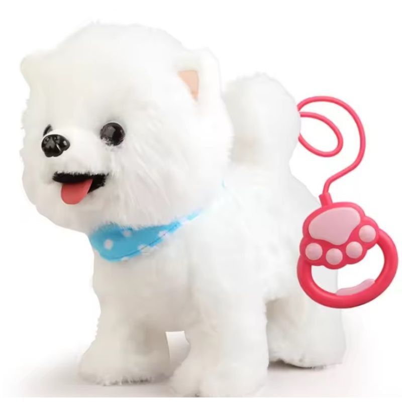 ZHOPI CO - Perro Peluche Para Niños Camina Mueve La Cola Y Saca Lengua