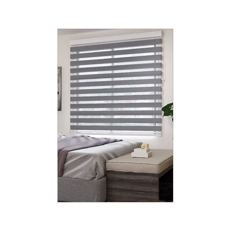 NOVELTY HOME - Cortina Enrollable Efecto Blackout Aurora Gris 200x180 cm Novelty Home