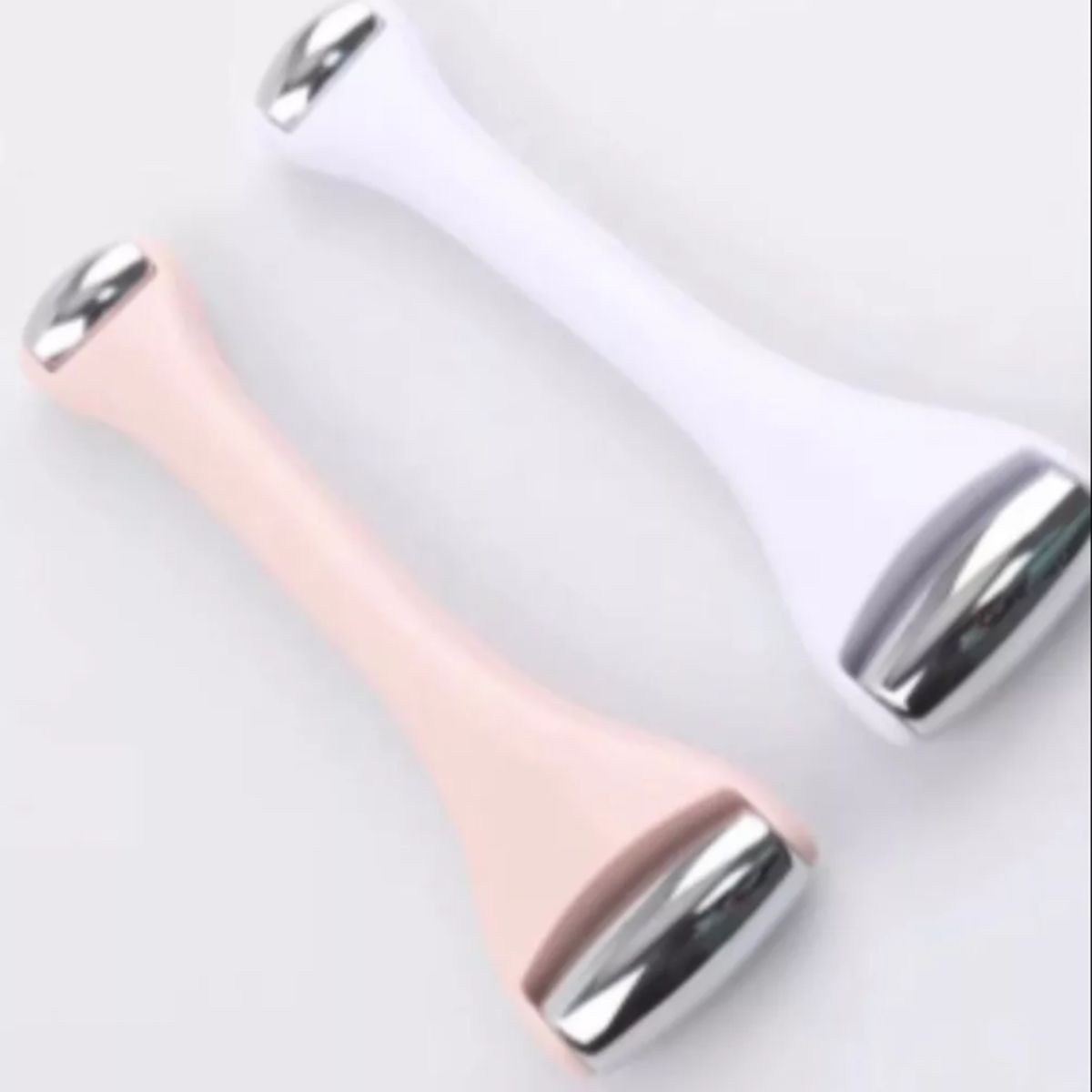 GENERICO - Rodillo Metálico Doble Masajeador Facial Terapia Ice Roller