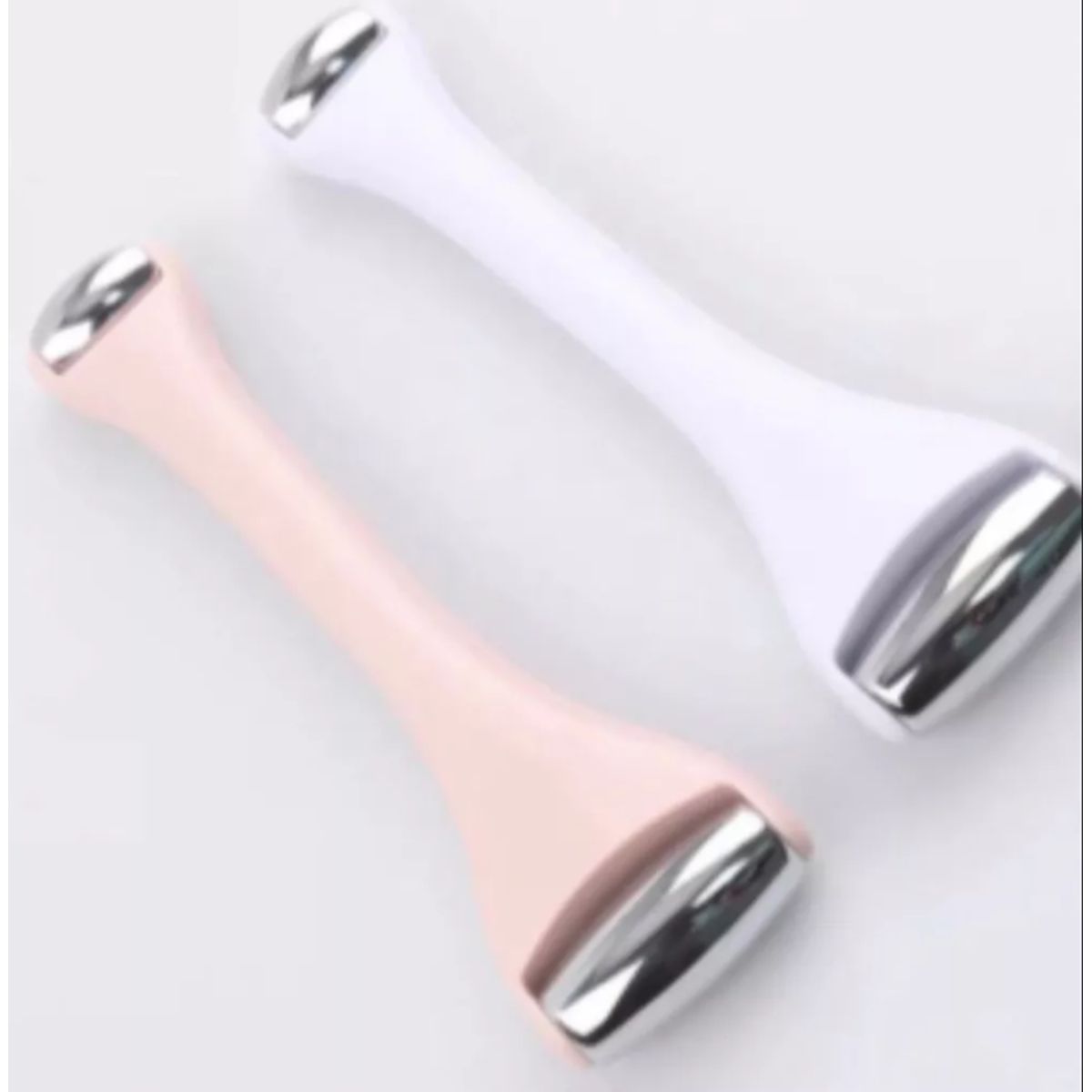 GENERICO - Rodillo Metálico Doble Masajeador Facial Terapia Ice Roller