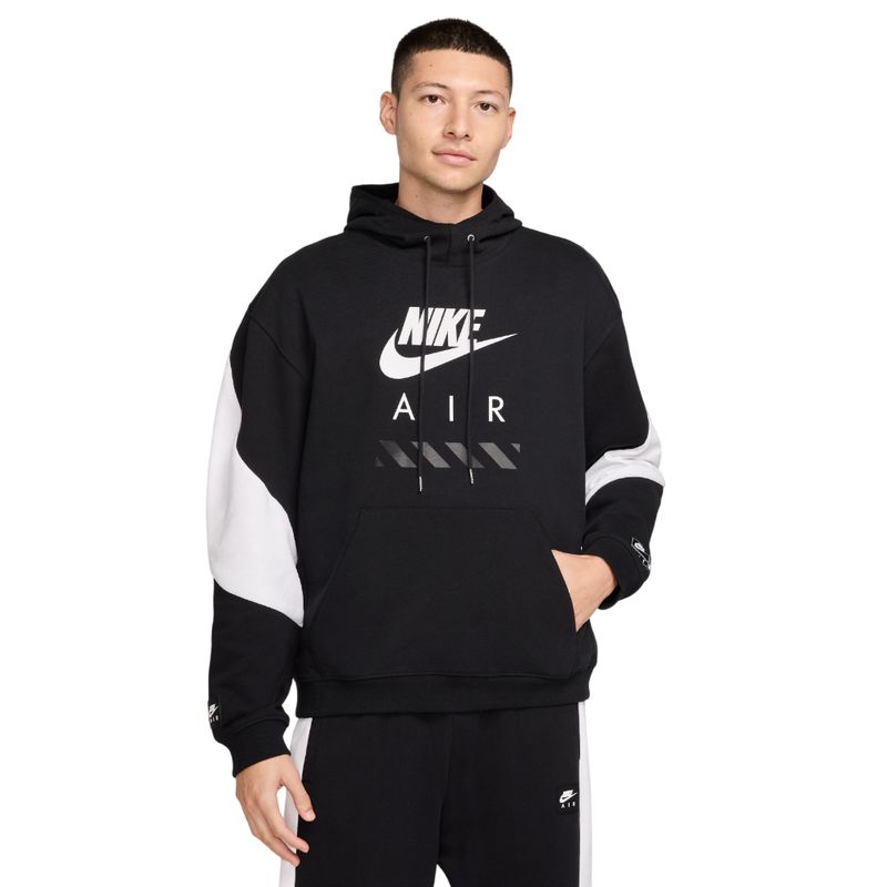 NIKE - Hoodie Nike M Air Flc Po Hoodie Bft Hombre-Negro