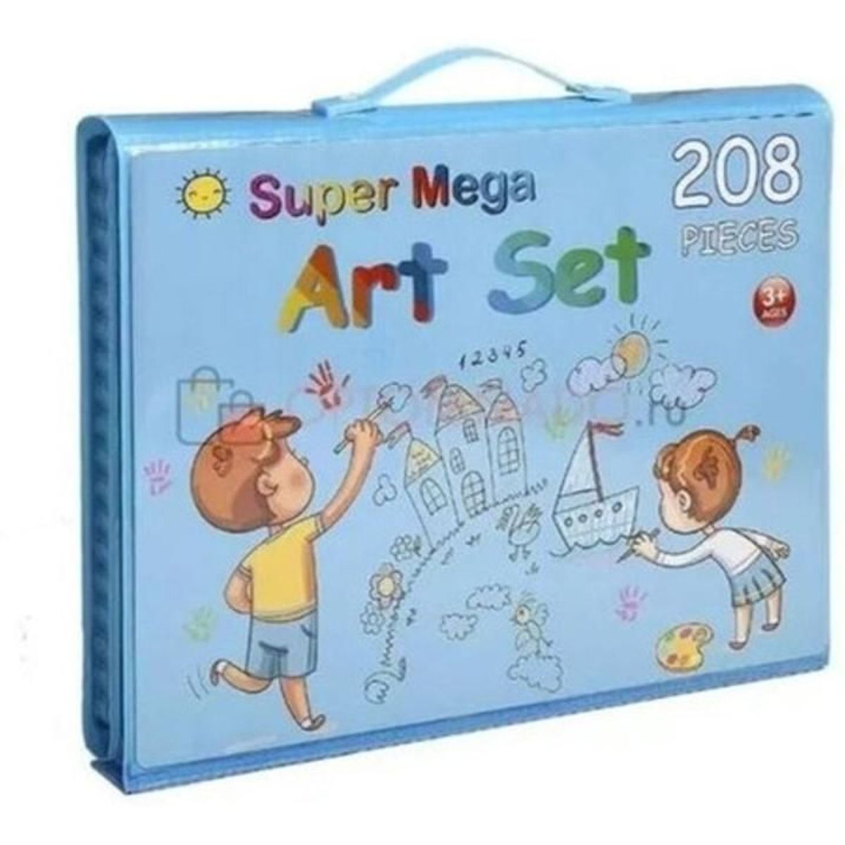 GENERICO - Set Arte Niños Maleta 208 Piezas Crayon Acuarela Plumon