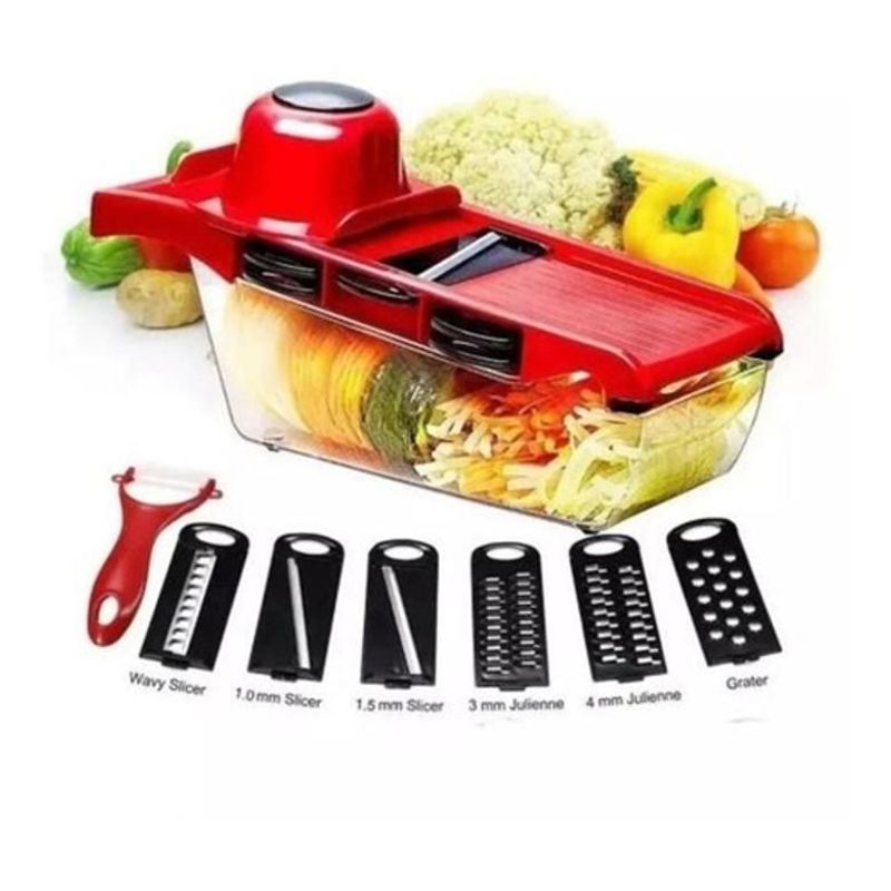 GENERICO - Mandolina 6 En 1 Rallador Cortador Rebanador Verduras
