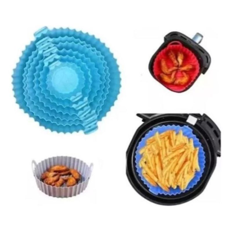 GENERICO - Set X6 Bandejas De Silicona Para Airfryer Freidora Protector