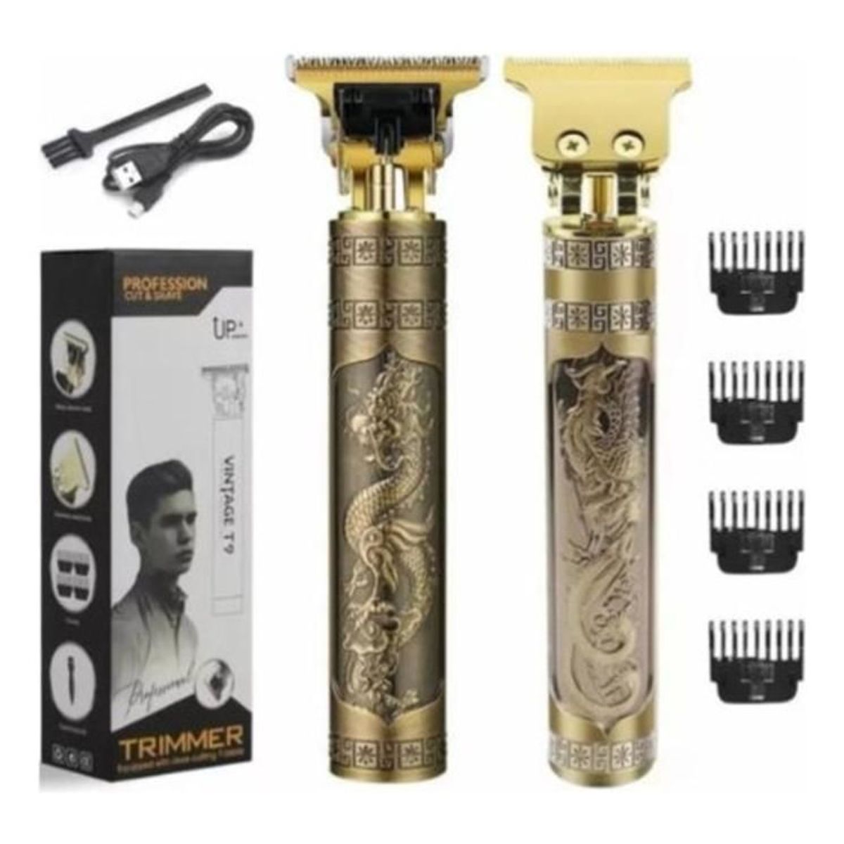 VINTAGE - Maquina Patillera Barbera T9 Vintage T9 Trimmer Recargable