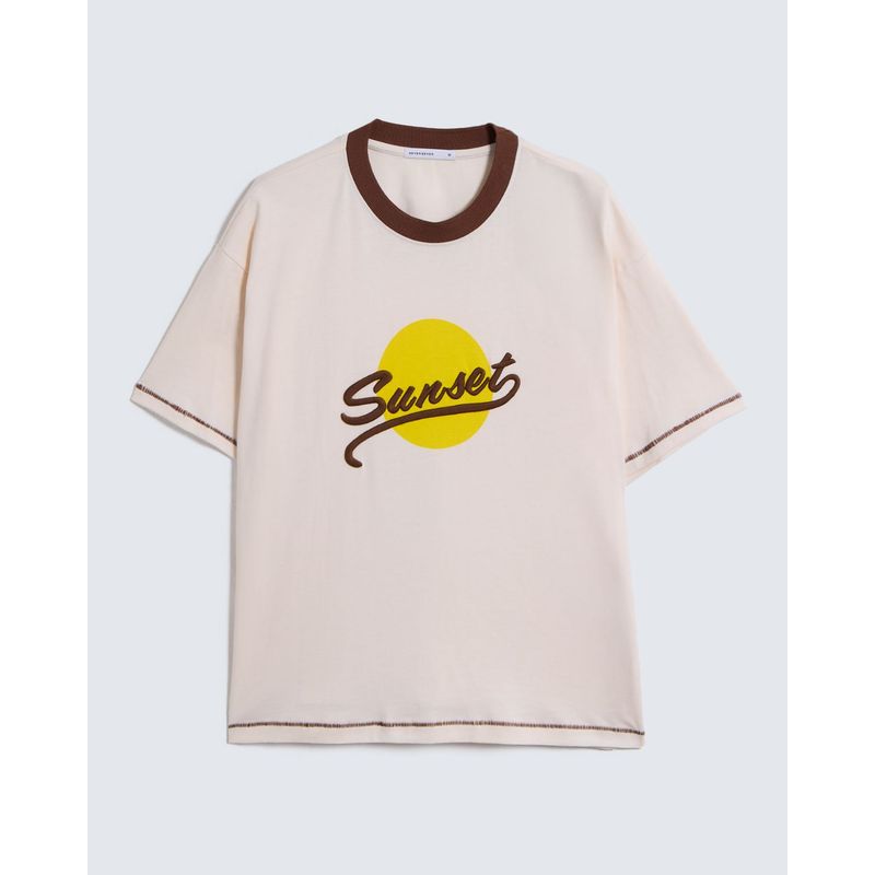 SEVEN SEVEN - Camiseta Para Mujer Manga Corta Cuello Redondo Color Arena Marca Seven Seven #28096139