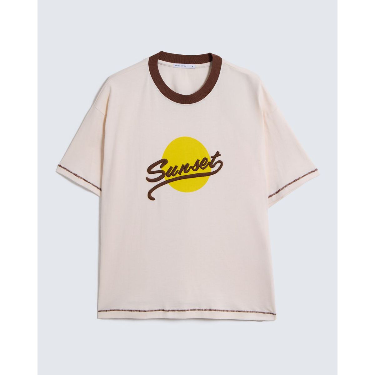 SEVEN SEVEN - Camiseta Oversize Estampada  Para Mujer Arena Seven Seven