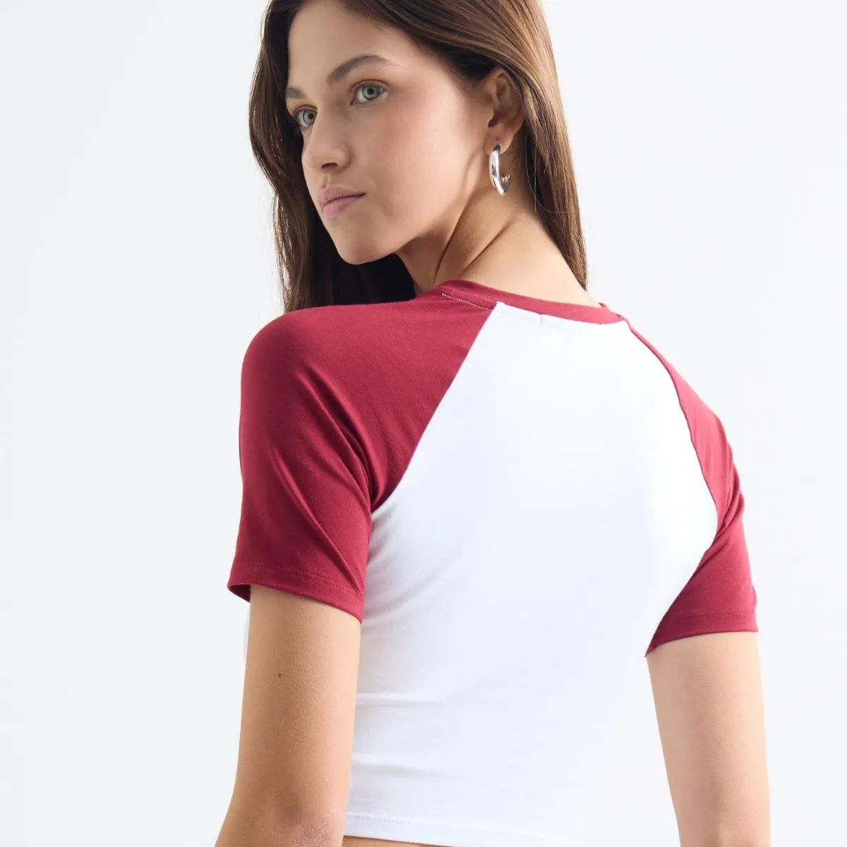 SEVEN SEVEN - Crop Top Con Bordado  Para Mujer Marfil Seven Seven