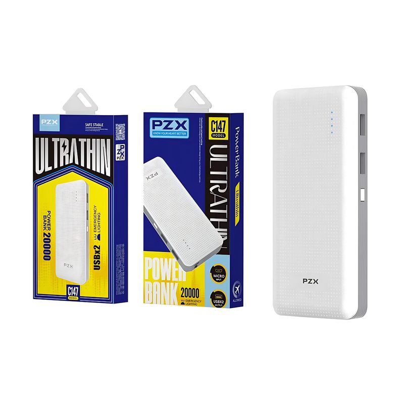 GENERICO - Power Bank 20000mah Indicador Carga Con Linterna Pzx C147