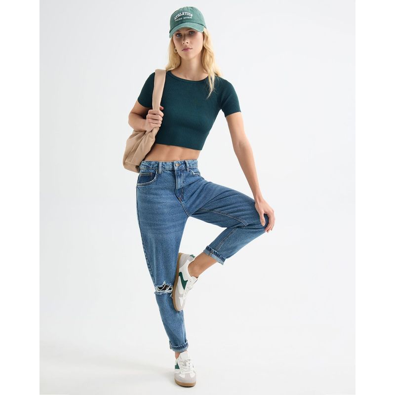 SEVEN SEVEN - Jean Para Mujer Mom Color Azul Medio Marca Seven Seven #28160928