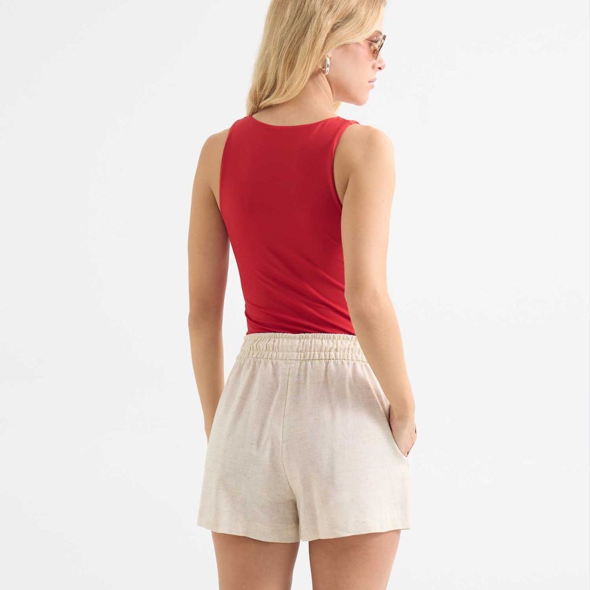 SEVEN SEVEN - Body Escote En V  Para Mujer Rojo Seven Seven