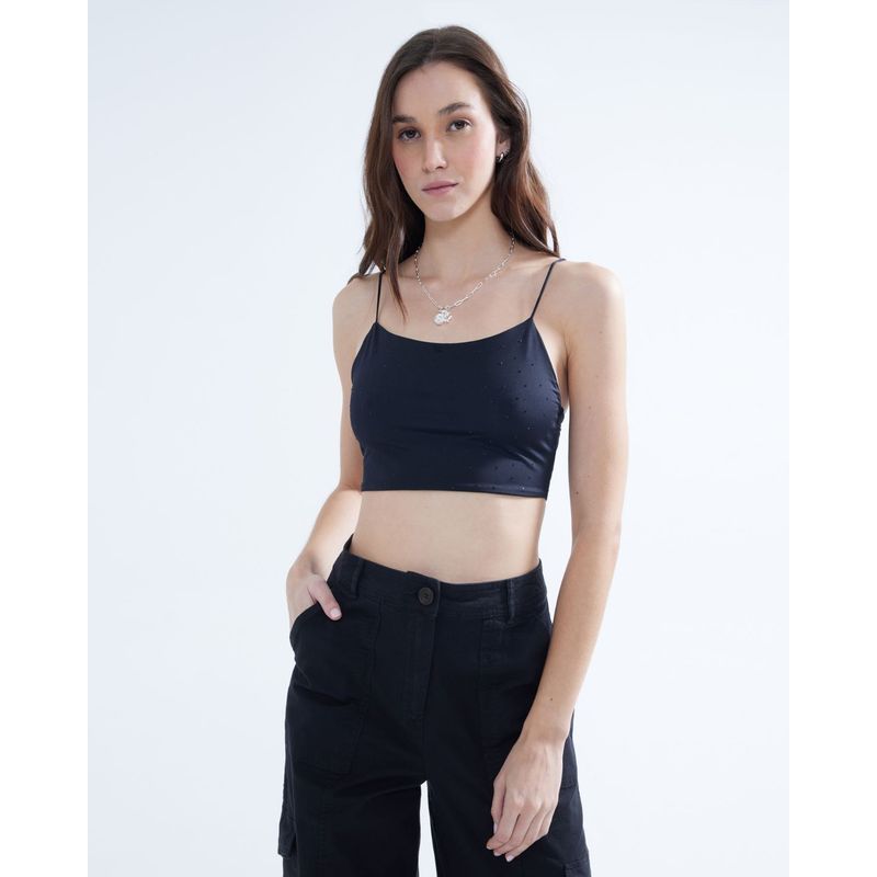 SEVEN SEVEN - Camiseta Para Mujer Manga Sisa Color Negro Marca Seven Seven #28095774