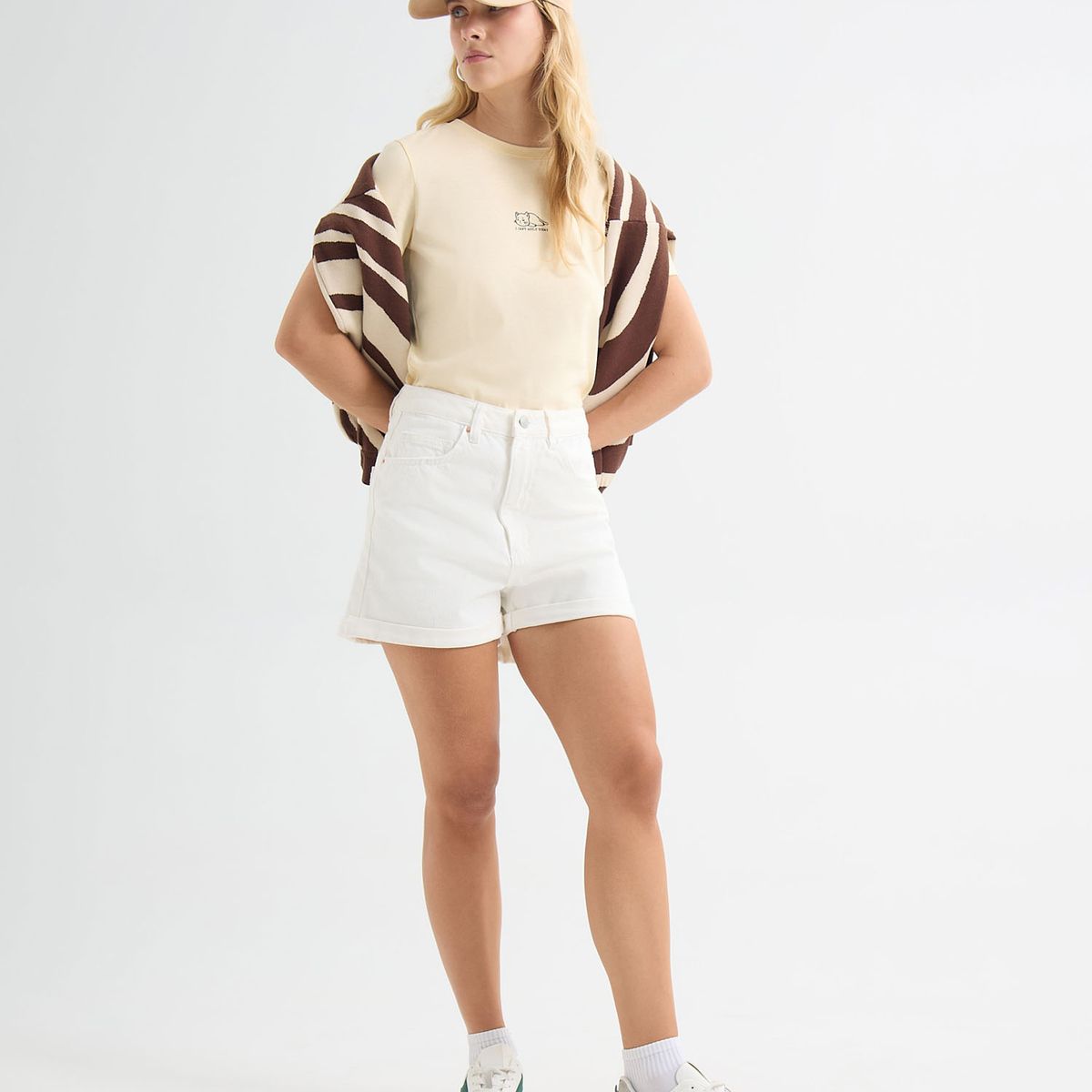 SEVEN SEVEN - Short En Denim Tono Blanco  Para Mujer Blanco Seven Seven