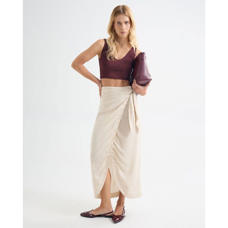 SEVEN SEVEN - Falda Para Mujer Medio Color Arena Marca Seven Seven #28140905