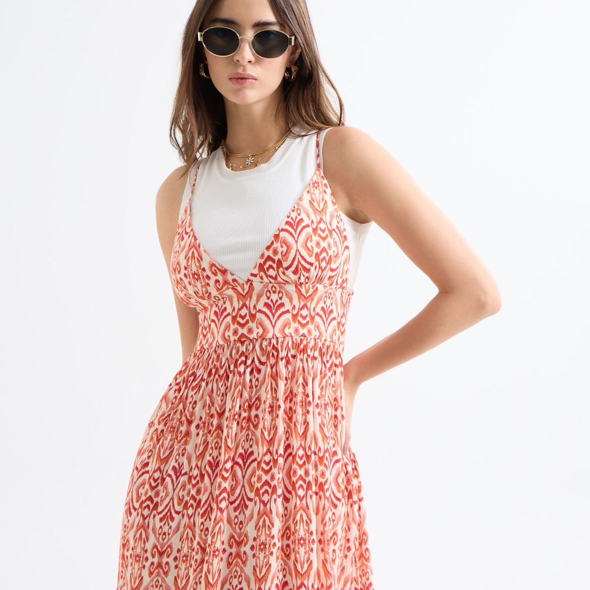 SEVEN SEVEN - Vestido Para Mujer Manga Sisa Color Naranja Marca Seven Seven #28171357