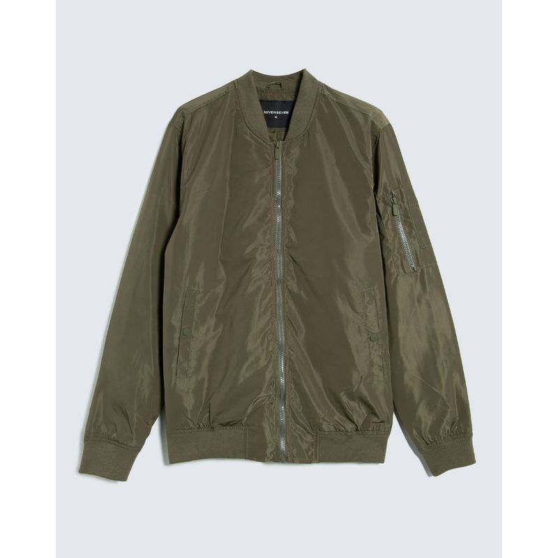 SEVEN SEVEN - Chaqueta Para Hombre Bomber Color Verde Oliva Marca Seven Seven #45080460
