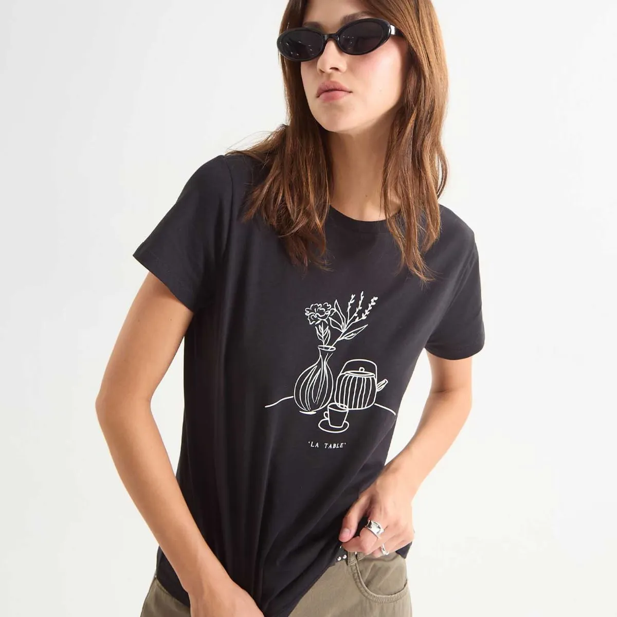 SEVEN SEVEN - Camiseta De Mujer  Color Negro Marca Seven Seven #28096207