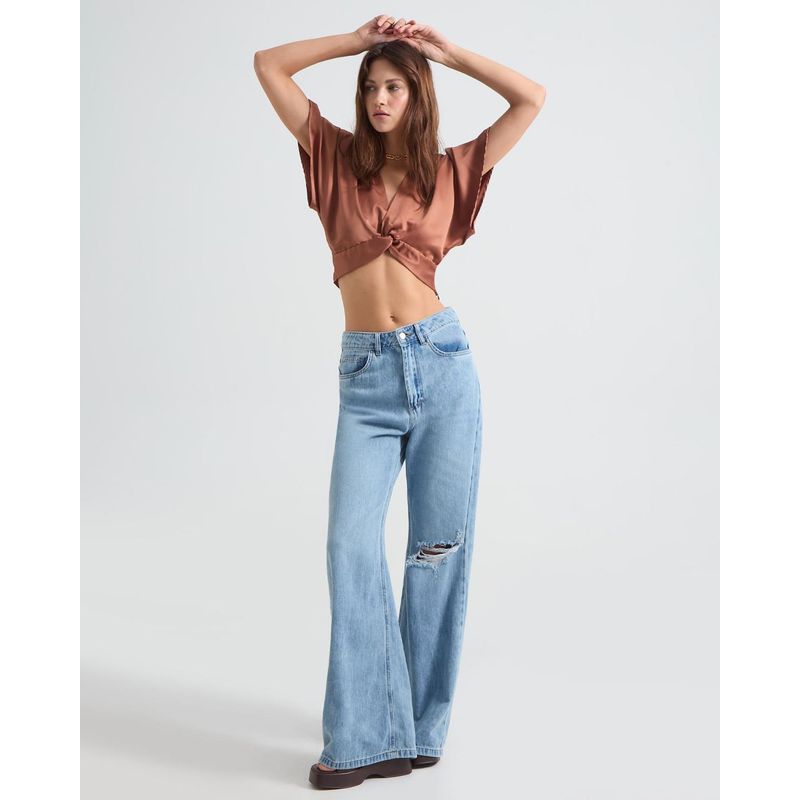 SEVEN SEVEN - Jean Para Mujer Wide-Leg Color Azul Claro Marca Seven Seven #28160931