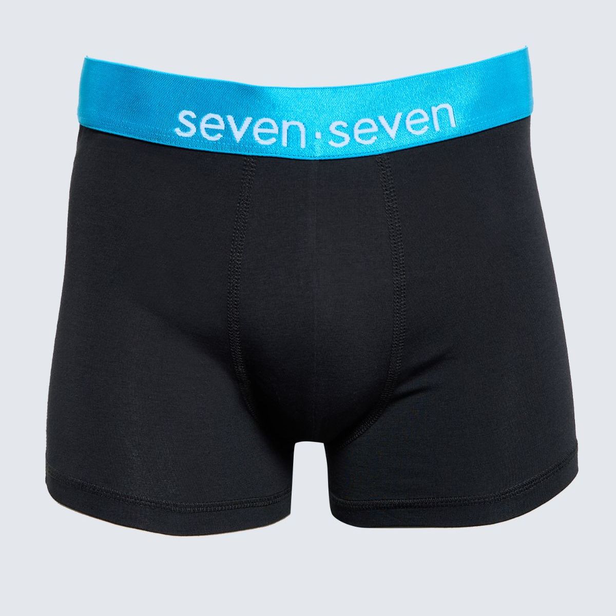 SEVEN SEVEN - Pack X 3 Bóxer Corto X3 Para Hombre Negro Seven Seven