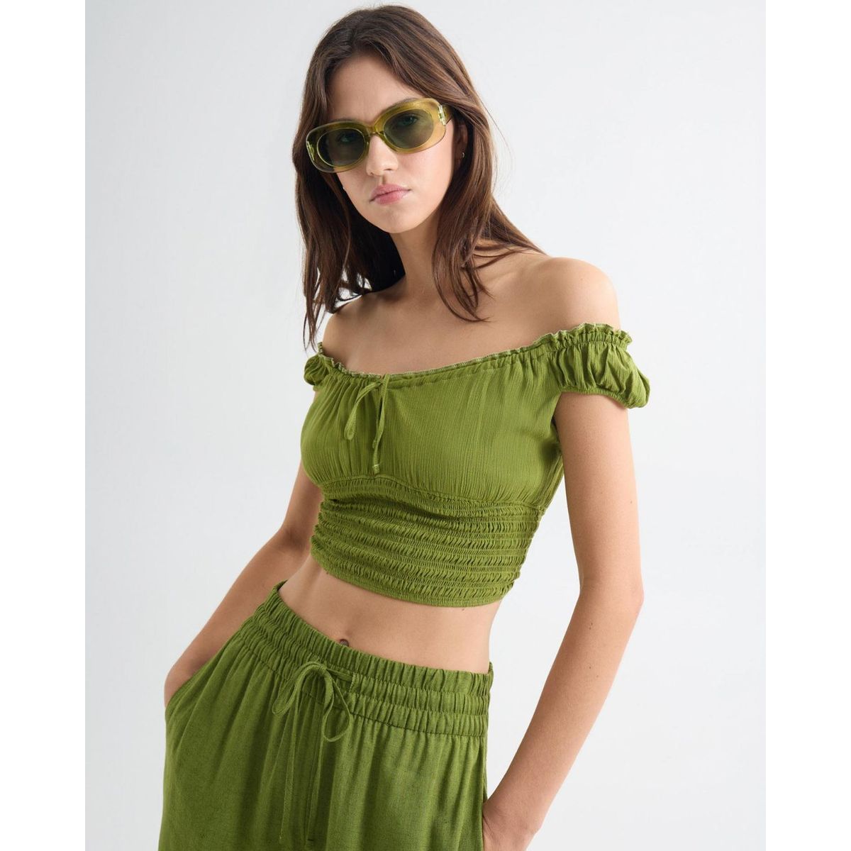 SEVEN SEVEN - Blusa Para Mujer Manga Corta Color Verde Claro Marca Seven Seven #28124009