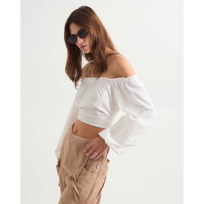 SEVEN SEVEN - Blusa Para Mujer Manga Larga Color Crudo Marca Seven Seven #28124000