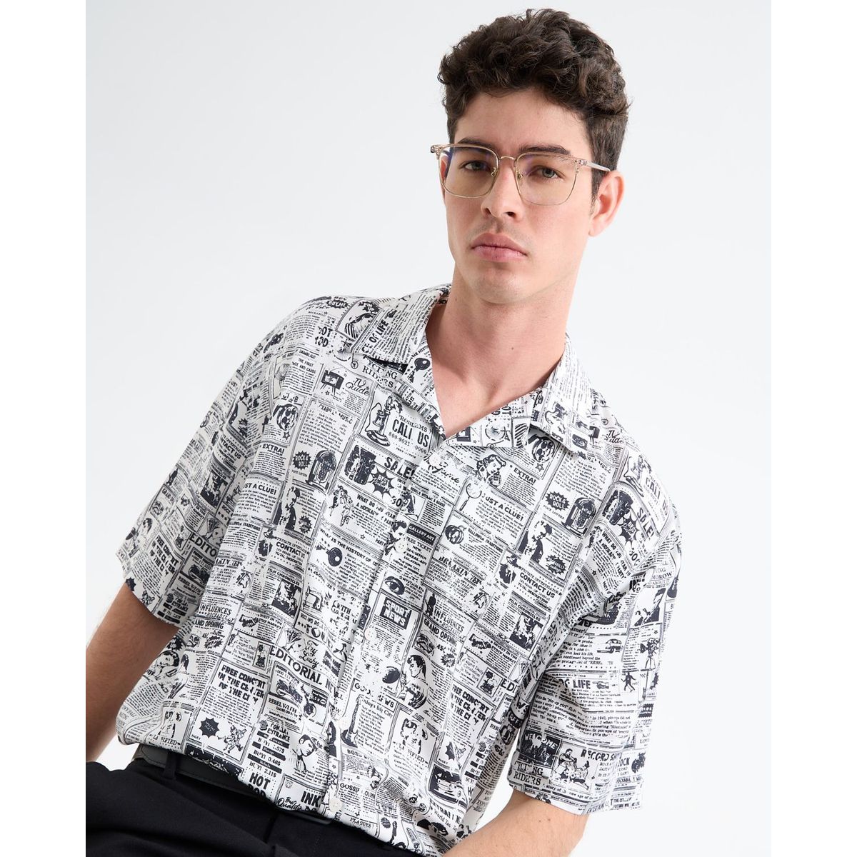 SEVEN SEVEN - Camisa De Hombre  Color Gris Marca Seven Seven #45012112