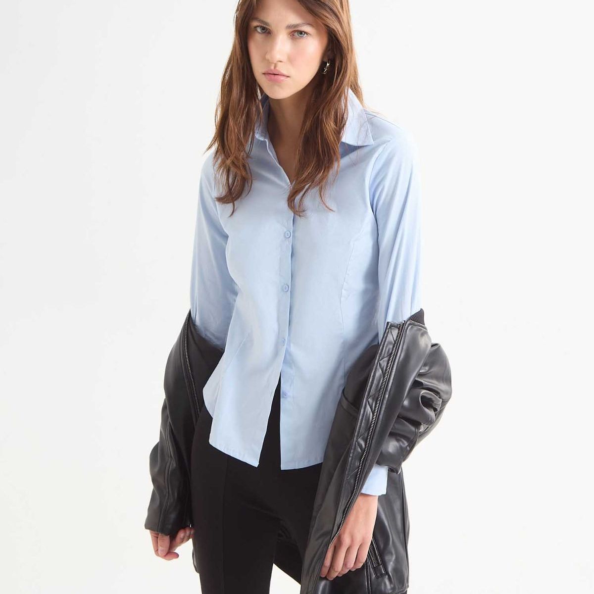 SEVEN SEVEN - Blusa Para Mujer Manga Larga Color Azul Claro Marca Seven Seven #28123998