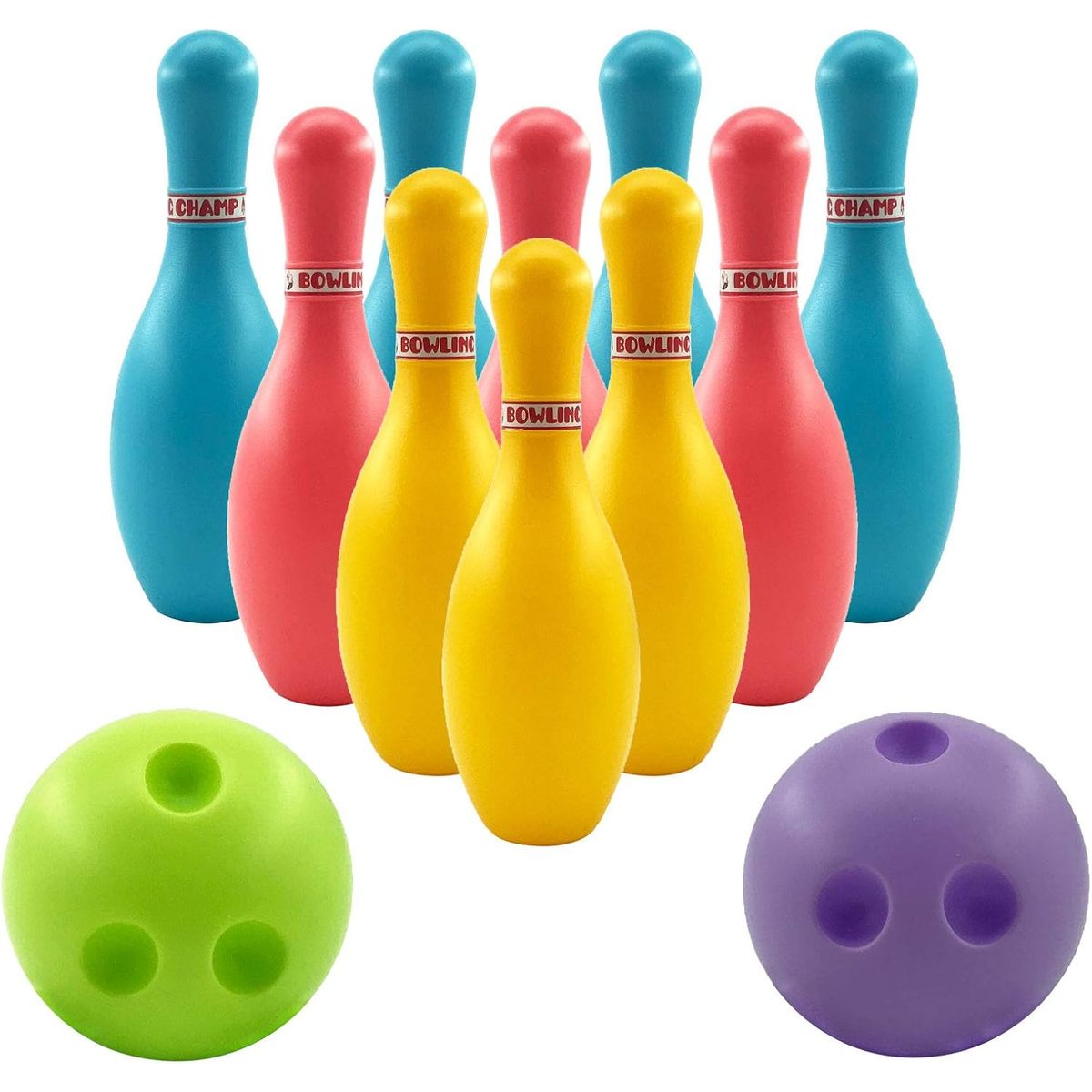 JUGANDO Y EDUCANDO - Juego De Bolos Para Niños Niñas Plástico Alta Resistencia