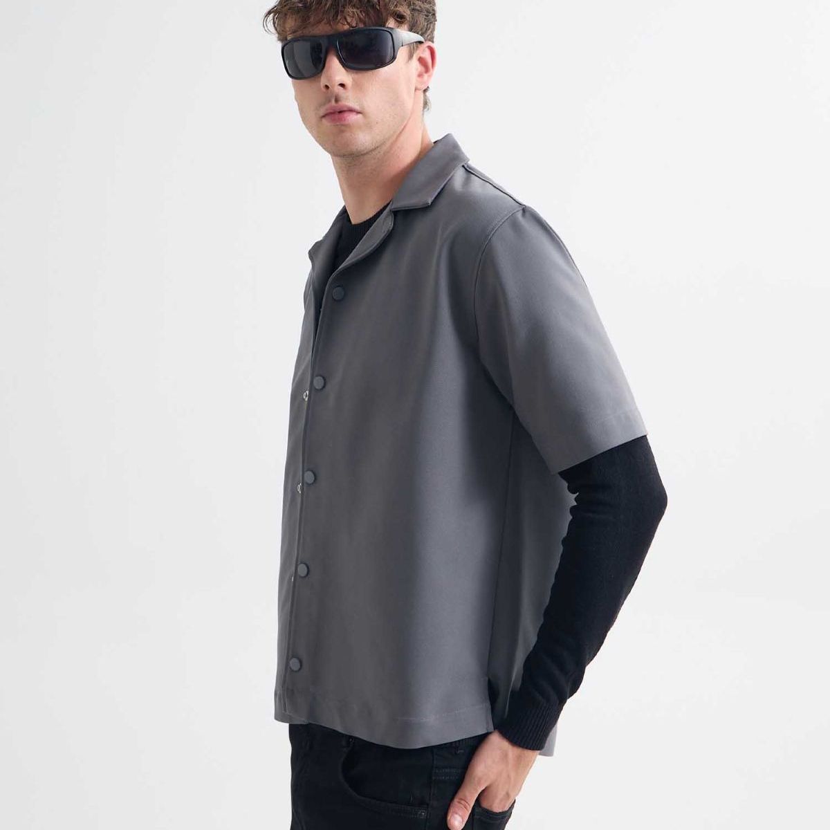 SEVEN SEVEN - Camisa De Hombre  Color Gris Marca Seven Seven #45012078