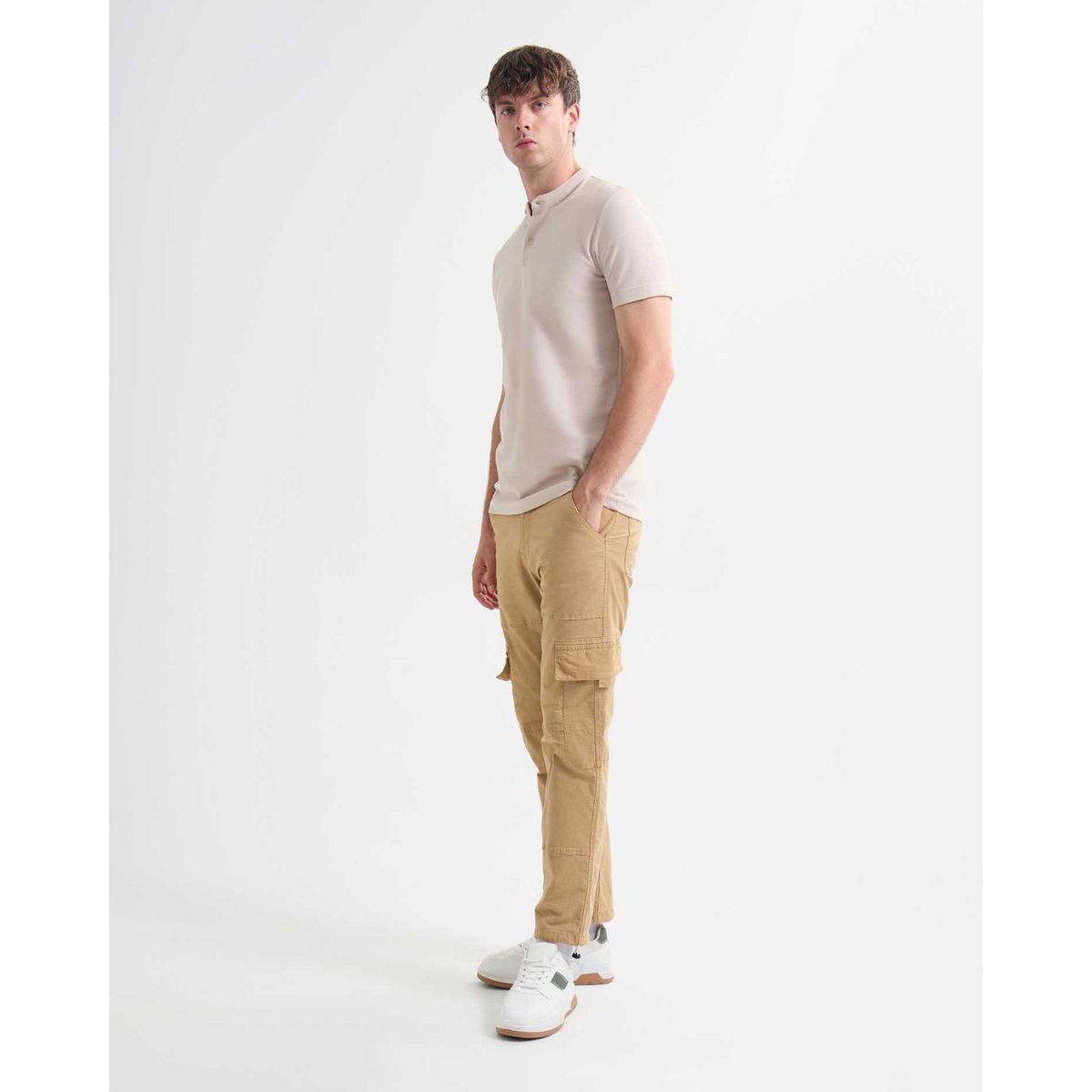 SEVEN SEVEN - Pantalón Cargo Parachute  Para Hombre Camel Seven Seven