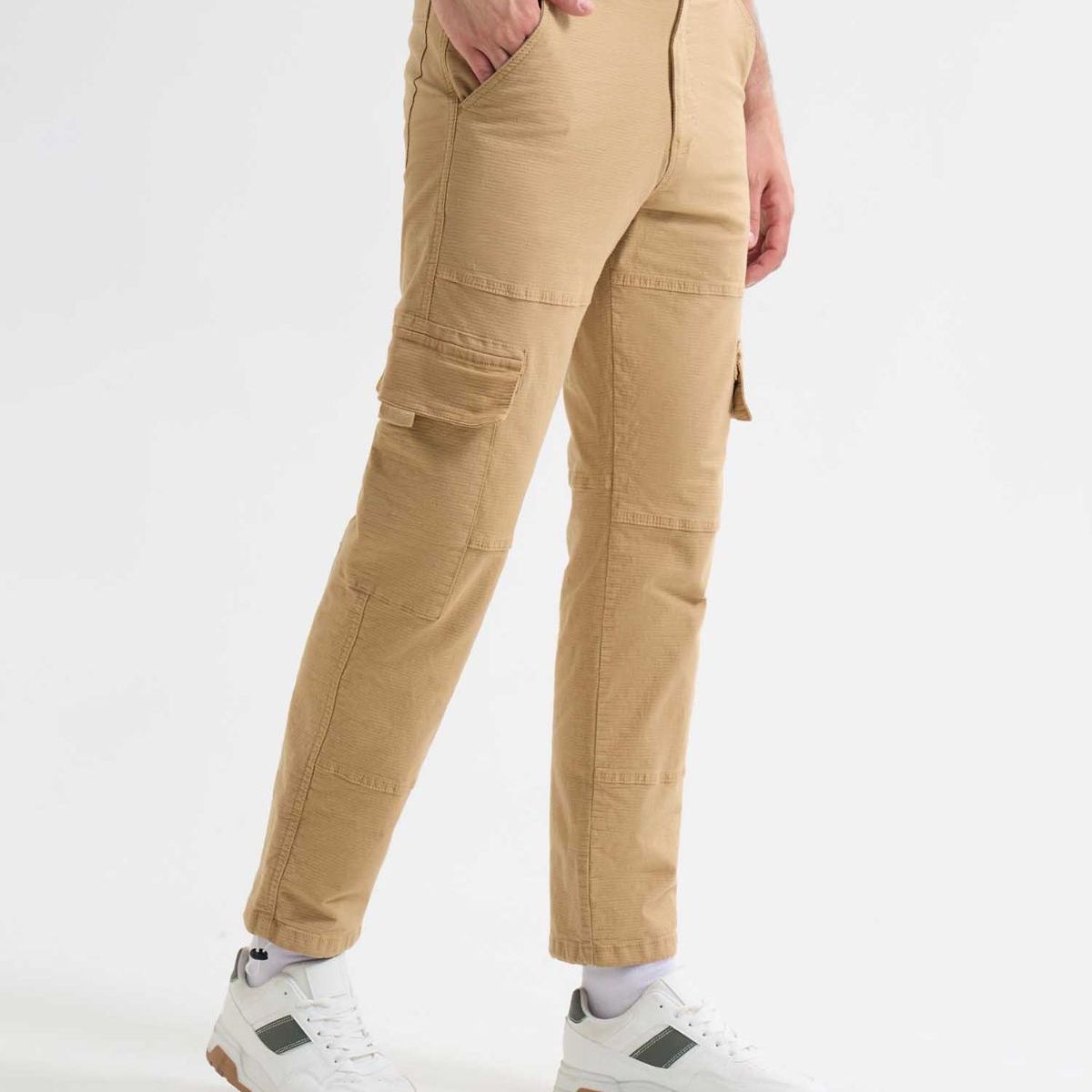 SEVEN SEVEN - Pantalón Cargo Parachute  Para Hombre Camel Seven Seven
