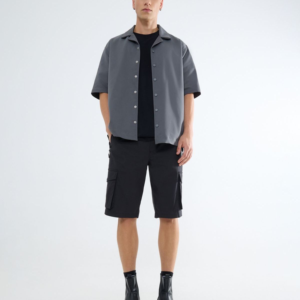 SEVEN SEVEN - Bermuda Para Hombre Regular Corto Color Negro Marca Seven Seven #45100684