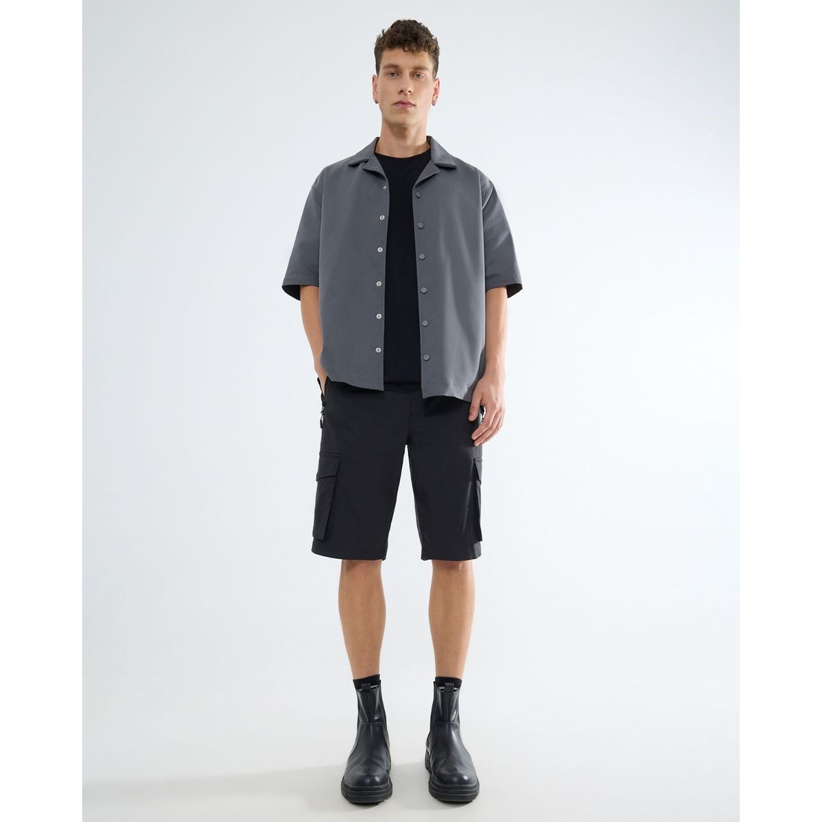 SEVEN SEVEN - Bermuda Para Hombre Regular Corto Color Negro Marca Seven Seven #45100684