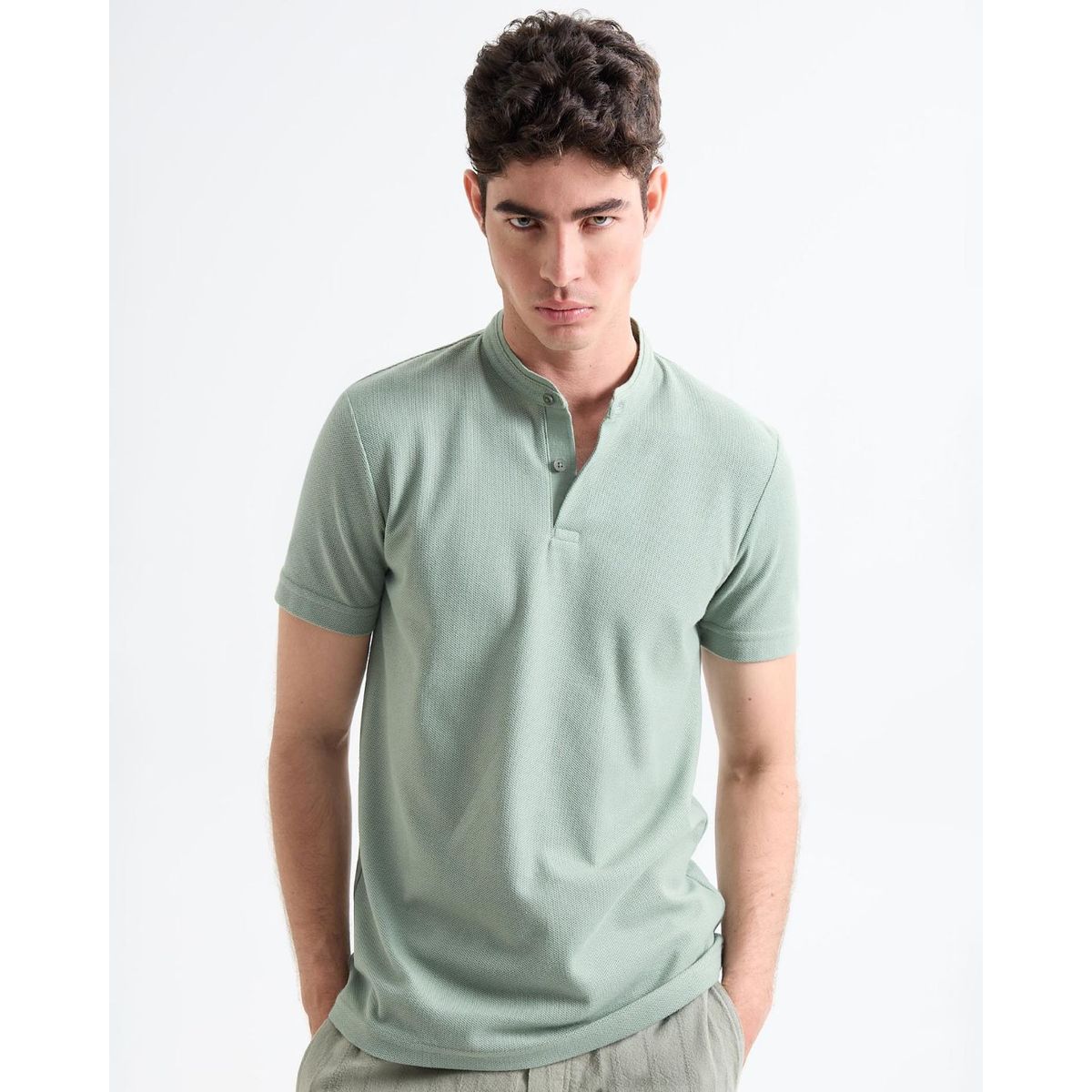 SEVEN SEVEN - Polo Para Hombre Cuello Mao  Color Piel Marca Seven Seven #45110878