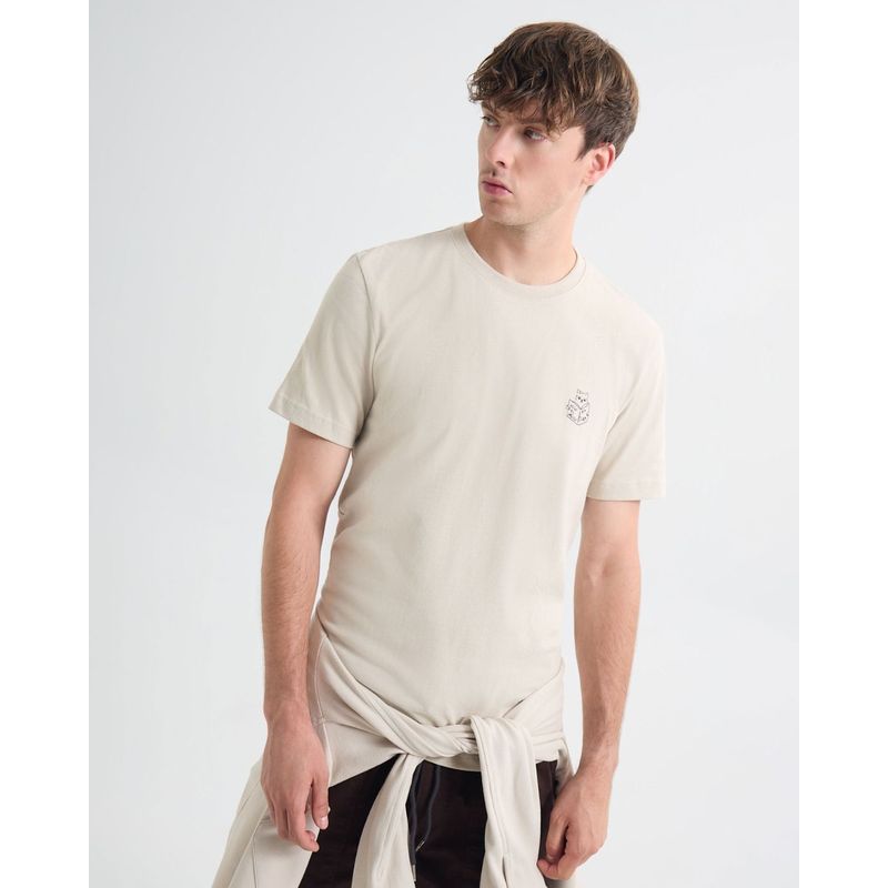 SEVEN SEVEN - Camiseta Para Hombre Manga Corta Cuello Redondo Color Marfil Marca Seven Seven #45092657