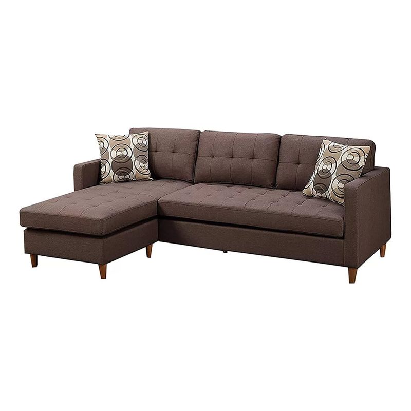 GENERICO - Sofá en L Derecho Alberto Tela Antifluidos 220x80x80 3 Puestos