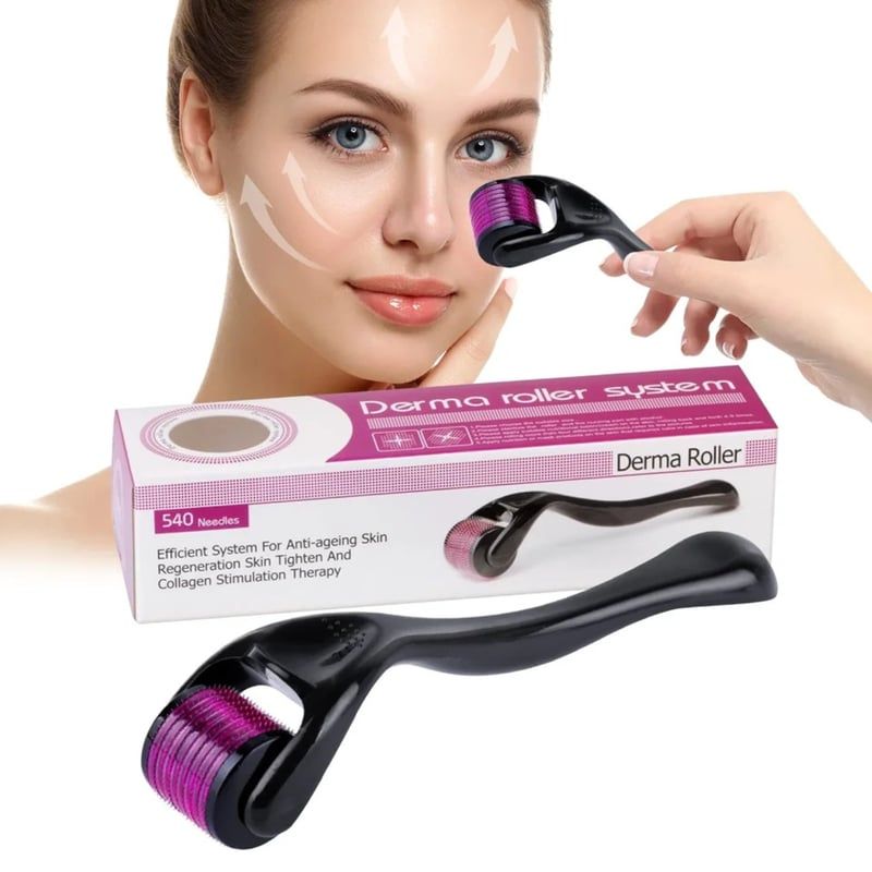 GENERICO - Derma Roller Rodillo para la Piel Barba y Cabello 1mm
