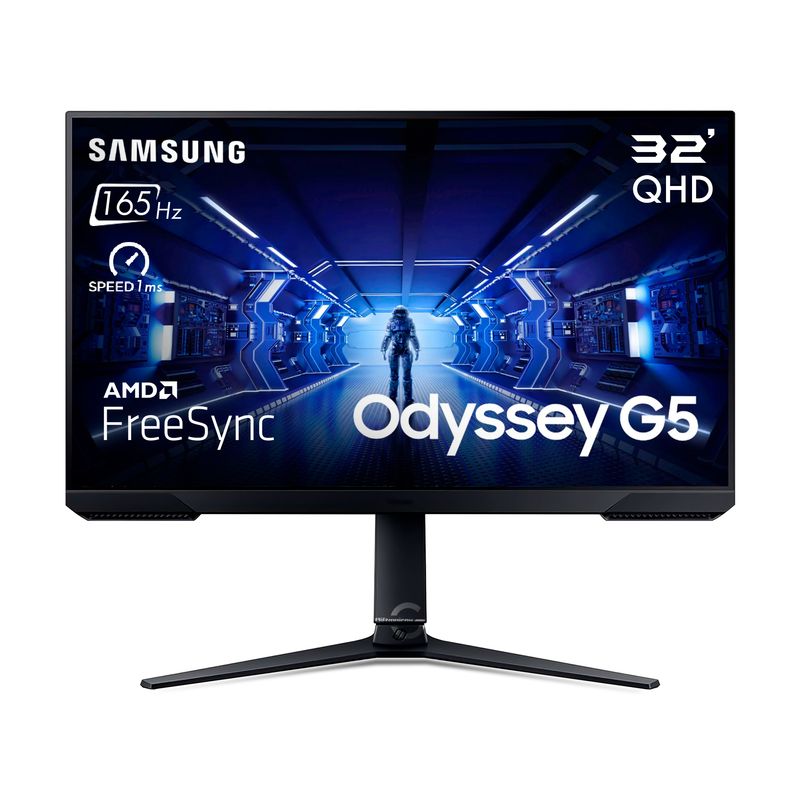 SAMSUNG - Monitor GAMER SAMSUNG 32 Odyssey CG512EN QHD Plano Negro
