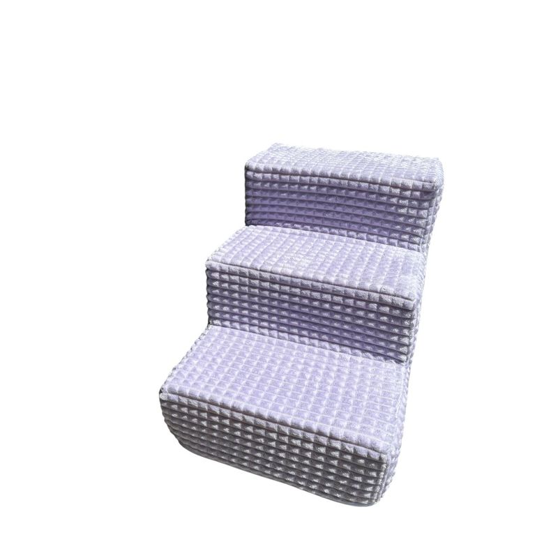 GENERICO - Escalera Para Mascotas En Espuma 45 Cm De Alto Color Lila