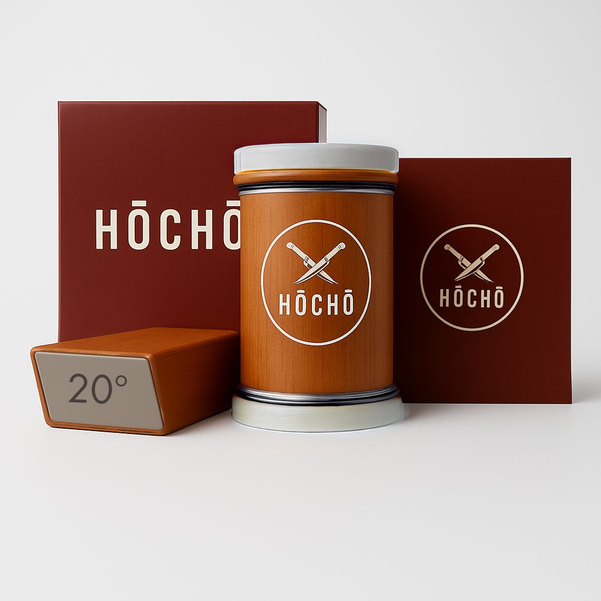 HOCHO - Hocho - Afilador Profesional De Cuchillos Rodante Diamantado Marrón