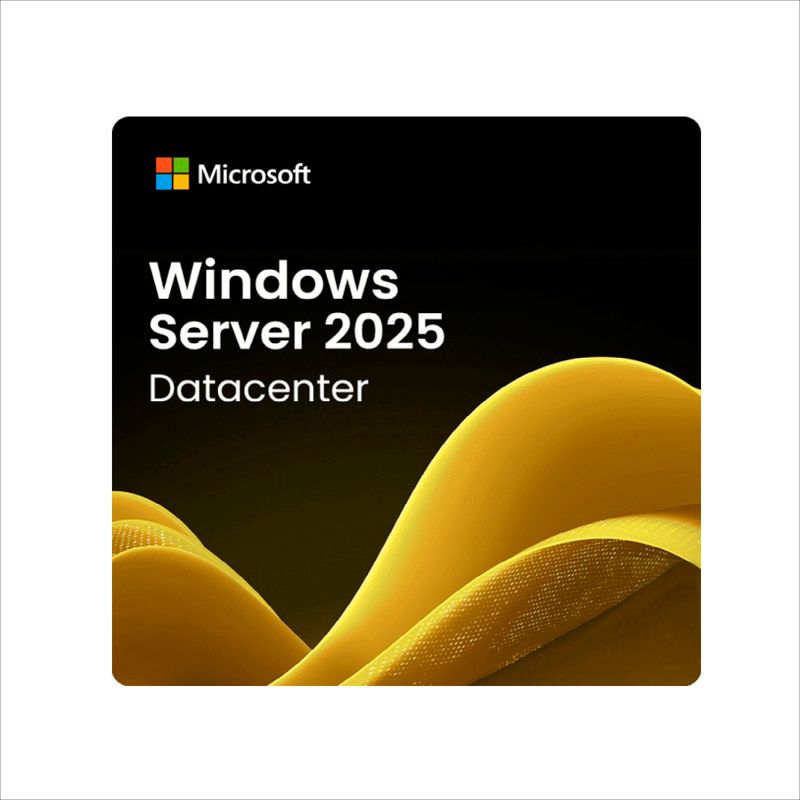 MICROSOFT - Windows Server 2025 Datacenter 16 Core OEI Caja Fisica COA DVD