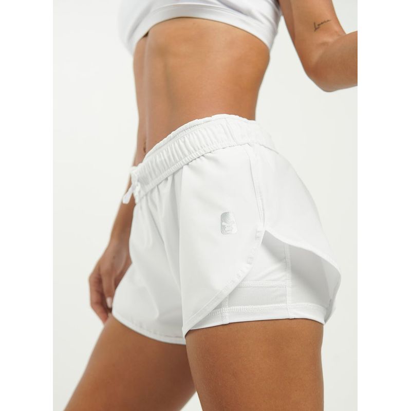 NO RULES - SHORT DEPORTIVO RUNNING BLANCO.