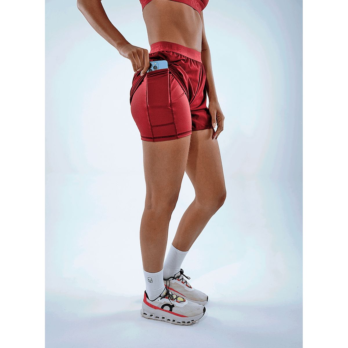 NO RULES - SHORT DEPORTIVO RUNNING CON ELASTICO VINO.