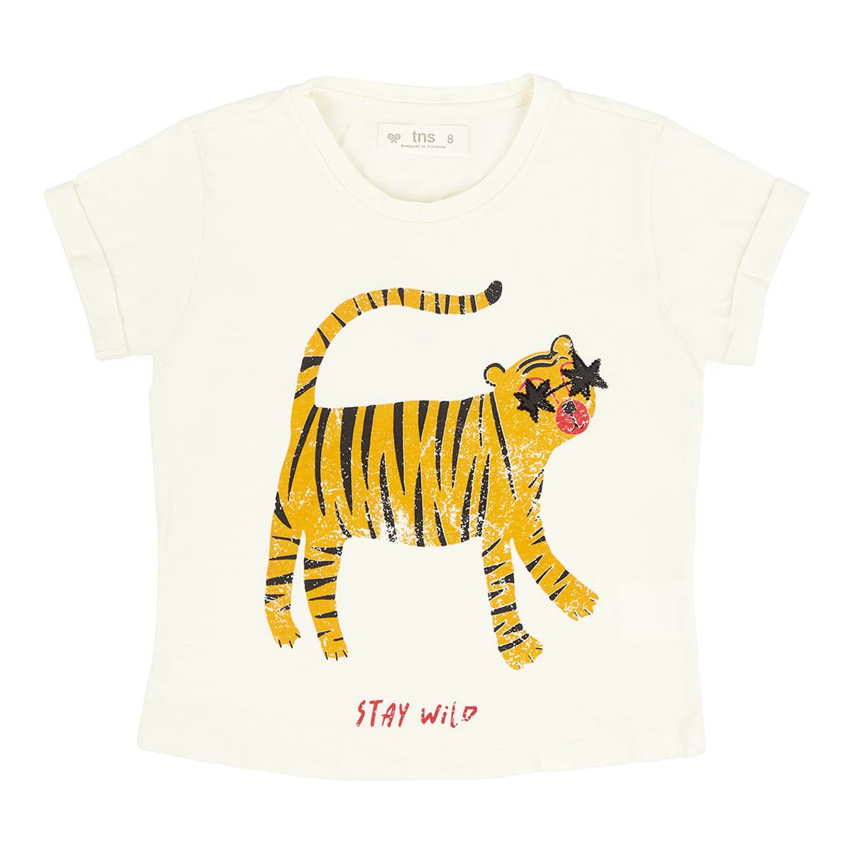 TENNIS - Camiseta manga corta con estampado de tigre para niña