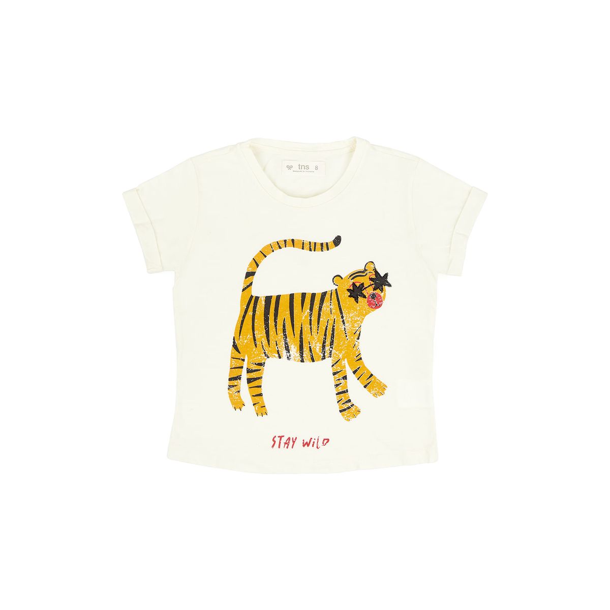 TENNIS - Camiseta manga corta con estampado de tigre para niña