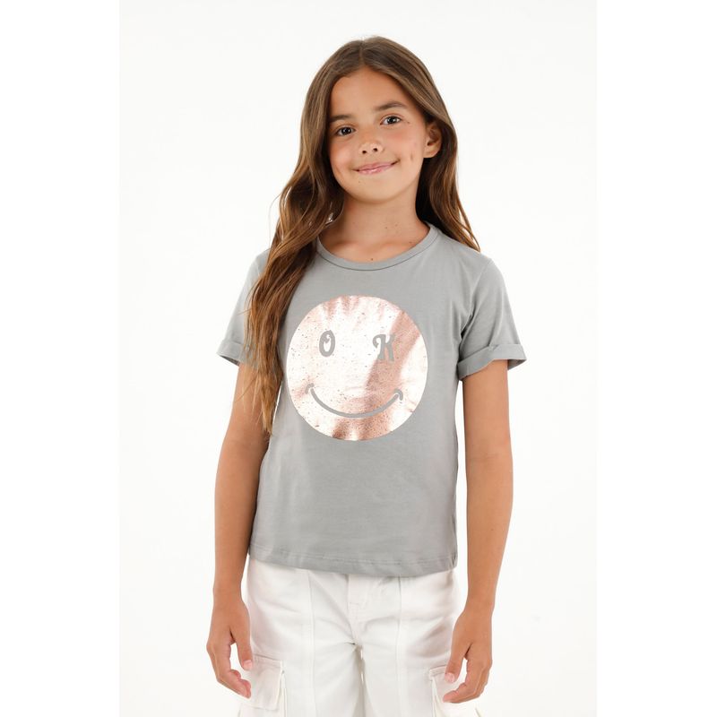 TENNIS - Camiseta cuello redondo con estampado frontal para niña