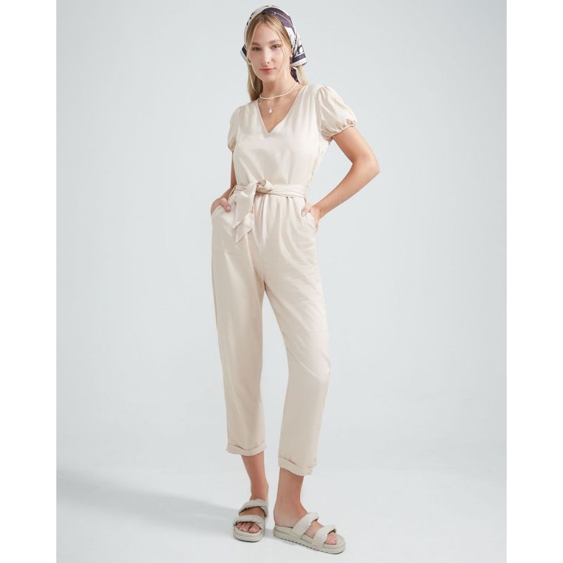 SEVEN SEVEN - Enterizo Para Mujer Manga Corta Color Beige Marca Seven Seven #28320408